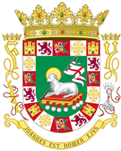 Coat of Arms granted to the island of Puerto Rico in the year 1511 by the Catholic Monarch of Castile and León.